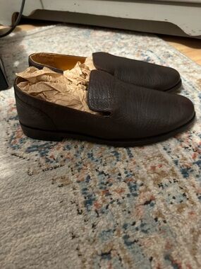 Tecovas Dark Brown Leather Slip-On Loafers